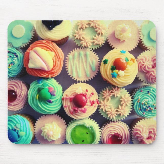 Mousepad colorido dos cupcakes (Frente)