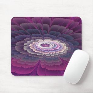 Mousepad Colorido Floral Abstrato Arte Fractal Rosa Marcant