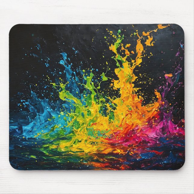 Mousepad Colorir Coloração de Tinta (Frente)