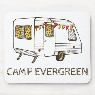 Mousepad Coluna de Mouse Personalizada Caravana Por Trás D