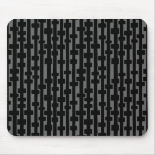Mousepad Colunas abstratas - preto em cinzas