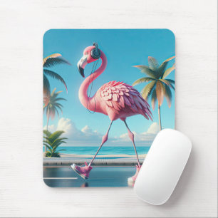 Mousepad Colunas de Visto Flamingo Rosa