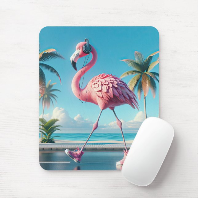 Mousepad Colunas de Visto Flamingo Rosa (Com mouse)