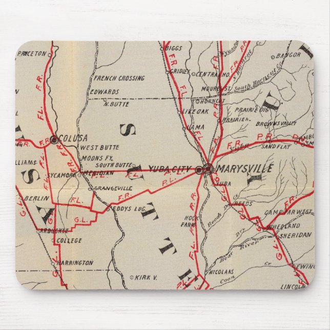 Mousepad Colusa, Yolo, Napa, Butte, Yuba, Sutter, Solano (Frente)