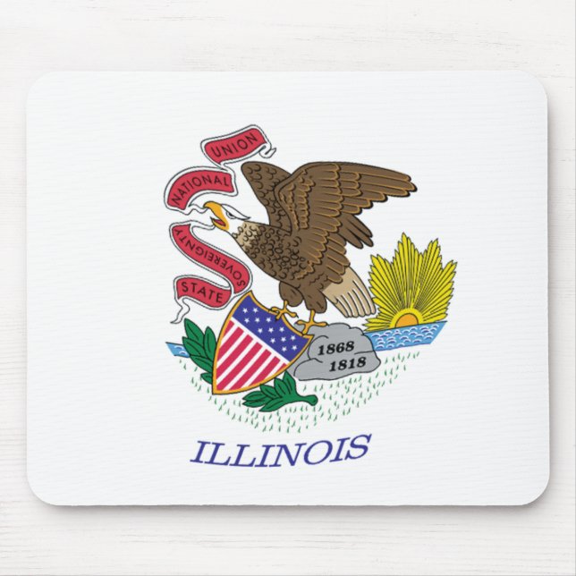 Mousepad com a Bandeira de Illinois (Frente)