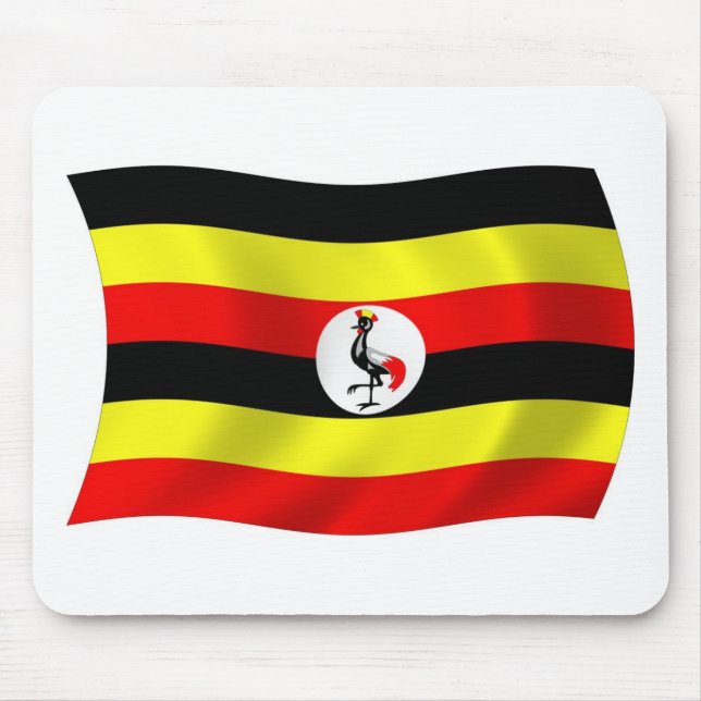 Mousepad com a Bandeira de Uganda (Frente)