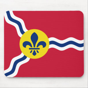 Mousepad com bandeira de Rua Louis, Missouri
