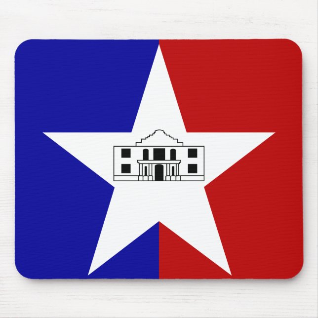Mousepad com Bandeira de San Antonio, EUA (Frente)
