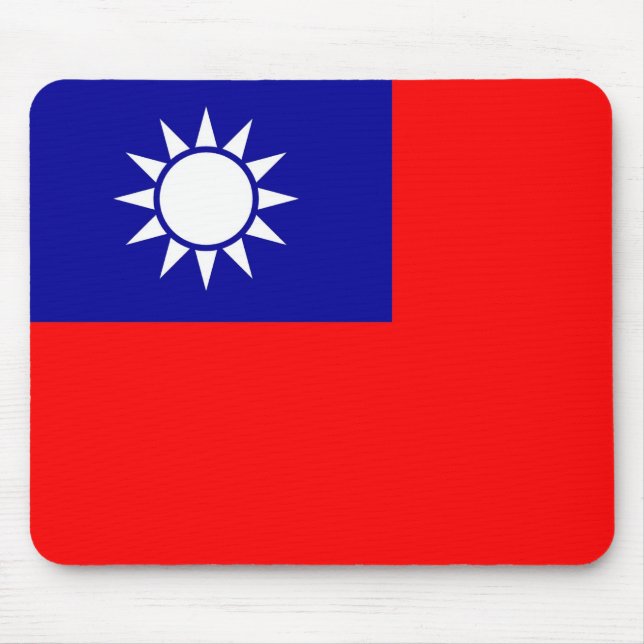 Mousepad com Bandeira de Taiwan (Frente)