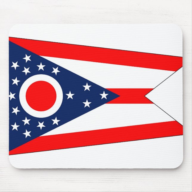 Mousepad com bandeira do Estado de Ohio - EUA (Frente)