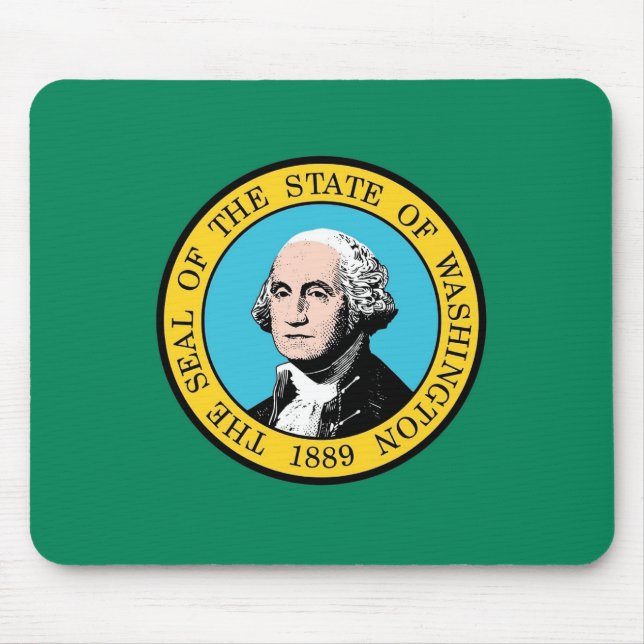 Mousepad com Bandeira do Estado de Washington - EU (Frente)