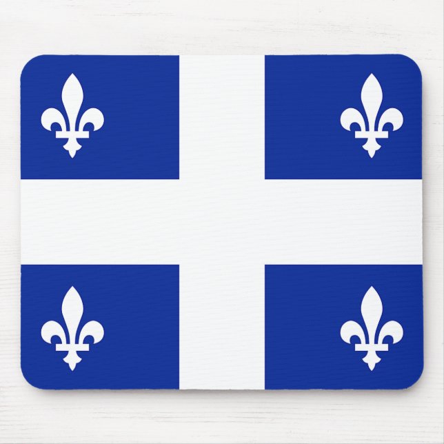 Mousepad com Bandeira do Quebec, Canadá (Frente)
