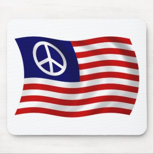 Mousepad com Bandeira do Sinal de Paz dos EUA