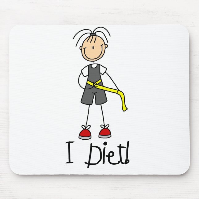 Mousepad com Boneco de Pau que Faz Dieta (Frente)