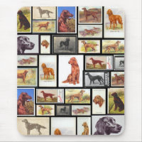 Mousepad com Cartões de Cigarro Vintage Irish Sett