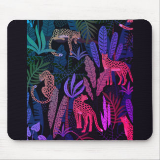 Mousepad com chita colorida na selva