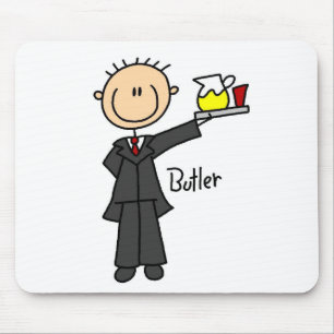 Mousepad com desenho de mordomo