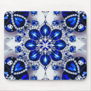 Mousepad com Design de cor branca azul