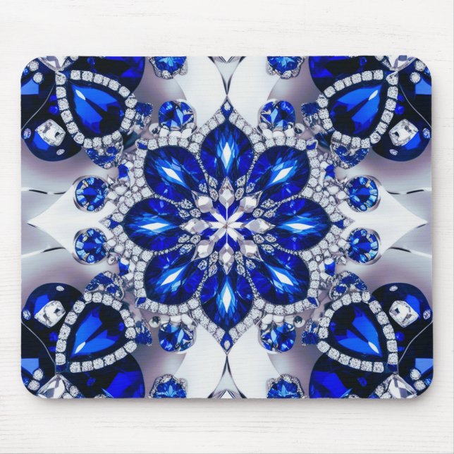 Mousepad com Design de cor branca azul (Frente)