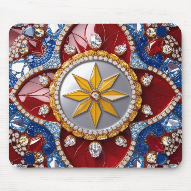 Mousepad com Design de cores colombianas (Frente)