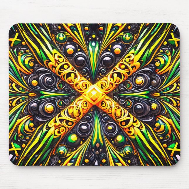 Mousepad com Design de cores jamaicanas (Frente)