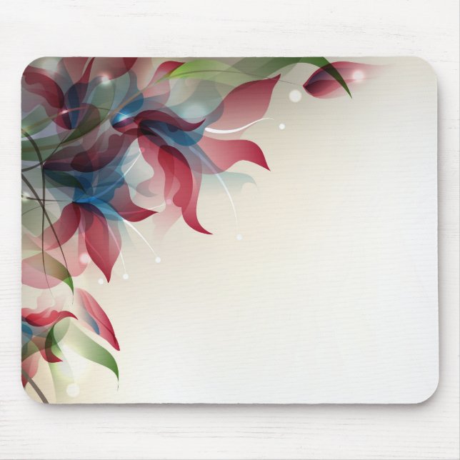 Mousepad com design floral abstrato (Frente)