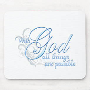 Mousepad Com deus todas as coisas são possíveis