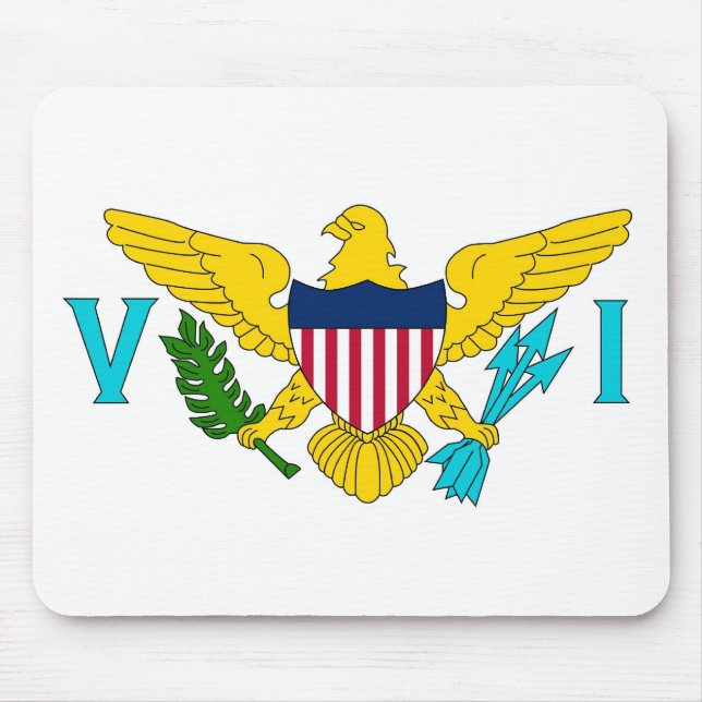 Mousepad com Flag das Ilhas Virgens - EUA (Frente)
