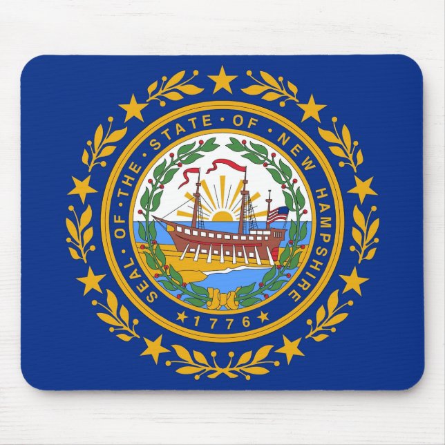 Mousepad com Flag de New Hampshire State - EUA (Frente)