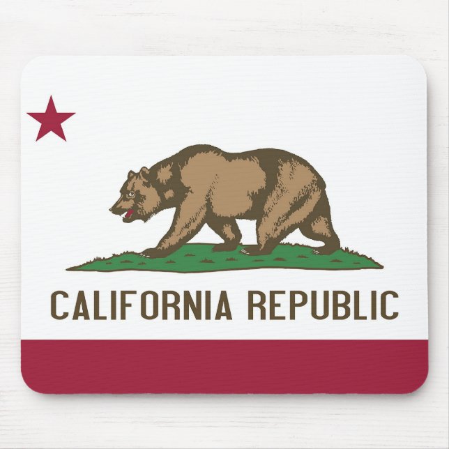 Mousepad com Flag of California State - EUA (Frente)