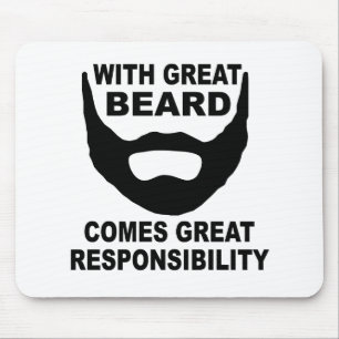 Mousepad Com grande barba vem a grande responsabilidade