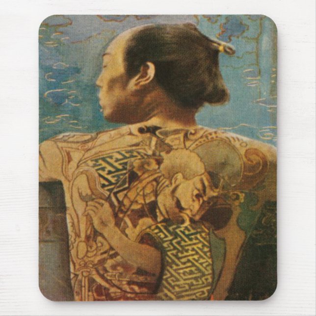 Mousepad com homem Tattooed From 1920 Japão (Frente)