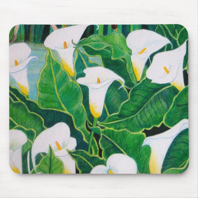 Mousepad com lírios de calla (Frente)