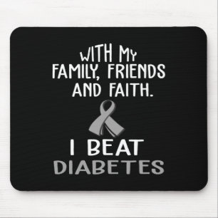 Mousepad Com Minha Família E Fé Eu Derroto A Diabetes