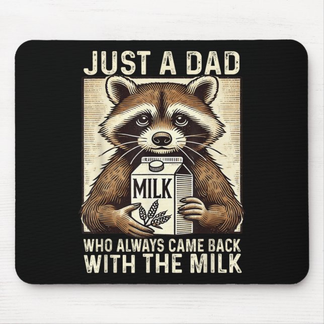 Mousepad Com o leite Dia dos Pais Papai Marido Retro Antigo (Frente)