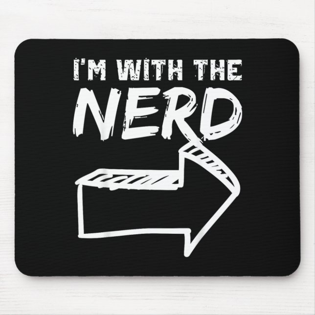 Mousepad Com O Nerd Seta Para a Direita Halloween Divertido (Frente)