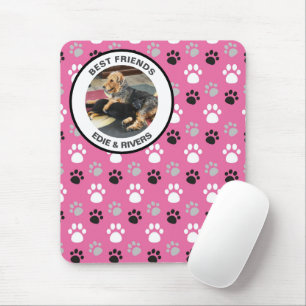 Mousepad com Pegadas de Cachorro Fofo