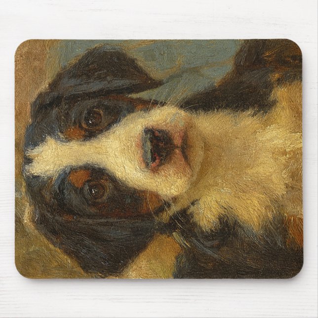 mousepad com pintura a óleo de cachorrinho Swissy (Frente)