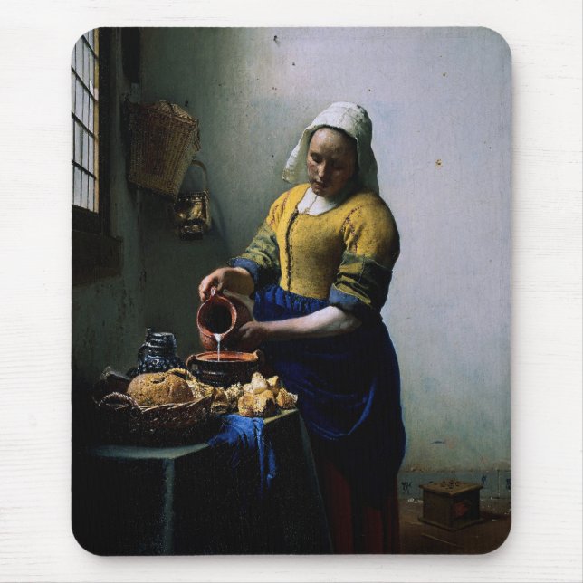Mousepad com pintura de Johannes Vermeer (Frente)