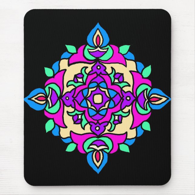 Mousepad com Rangoli Pattern (Frente)