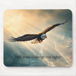 Mousepad Com todos os desafios, levante o mais alto |