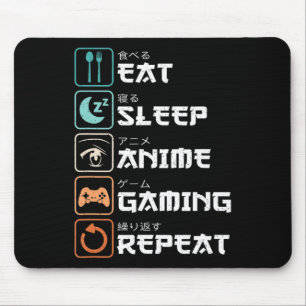 Mousepad Coma animação do sono Jogos Repetir Divertimento J