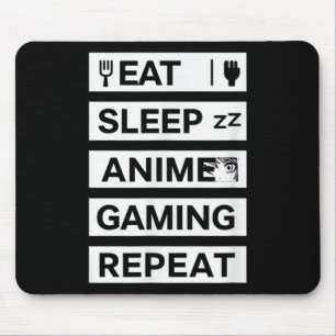 Mousepad Coma animação do sono Jogos Repetir Humor do Jogad