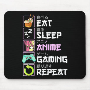 Mousepad Coma animação do sono Repetir animação Kawaii Otak