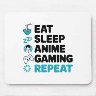 Mousepad Coma anime adormecido Jogos Repetir Vídeo Jogador 