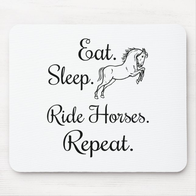 Mousepad Coma Cavalos do Sono Repetir Cavalo do Cavalo Anda (Frente)