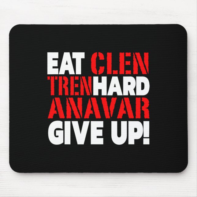 Mousepad Coma Clen - Tren Duro - Nunca Desista do Bodybuild (Frente)