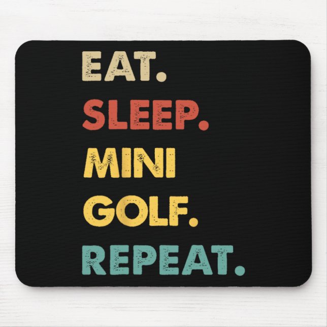 Mousepad Coma Dormir Minigolfe Repita Amante do Minigolfe D (Frente)