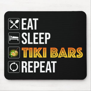 Mousepad Coma. Durma. Bares Tiki. Repita