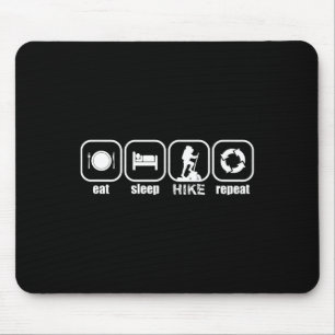 Mousepad Coma, Durma, Caminhe, Repita - Caminhada Divertida